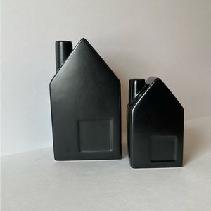 Hearth and Hand Black House Vases/Halloween Decor, set of two